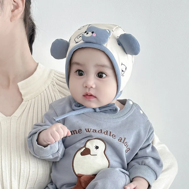 XINGDUOXIONG/星朵熊婴儿帽子春秋季宝宝包头帽婴幼儿护耳帽冬季