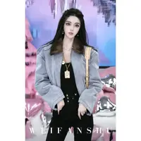 WEIFANSHU/魏凡舒【巴黎风尚】牛仔拼水貂内胆棉服外套