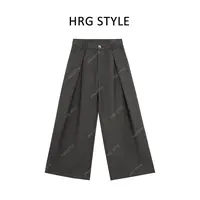 【椰子灰】秋季美式阔腿百搭时尚直筒宽松休闲裤253R3468