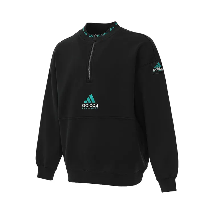【滔搏联动】adidas阿迪三叶草男子EQT FLEECEHZ针织无帽卫衣JP0357