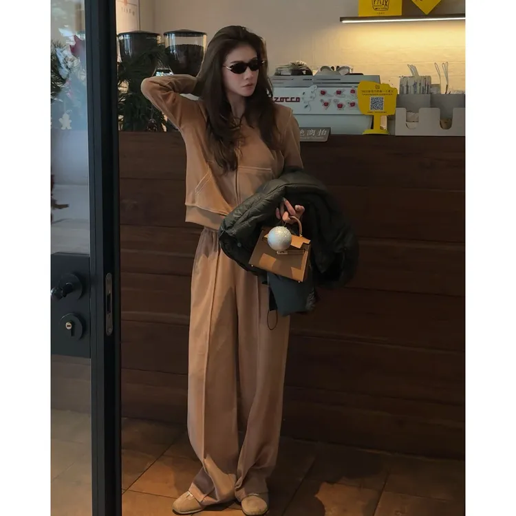 MMEKOR“香槟贵妇套组”2025新款秋款静奢老钱风套装 31067