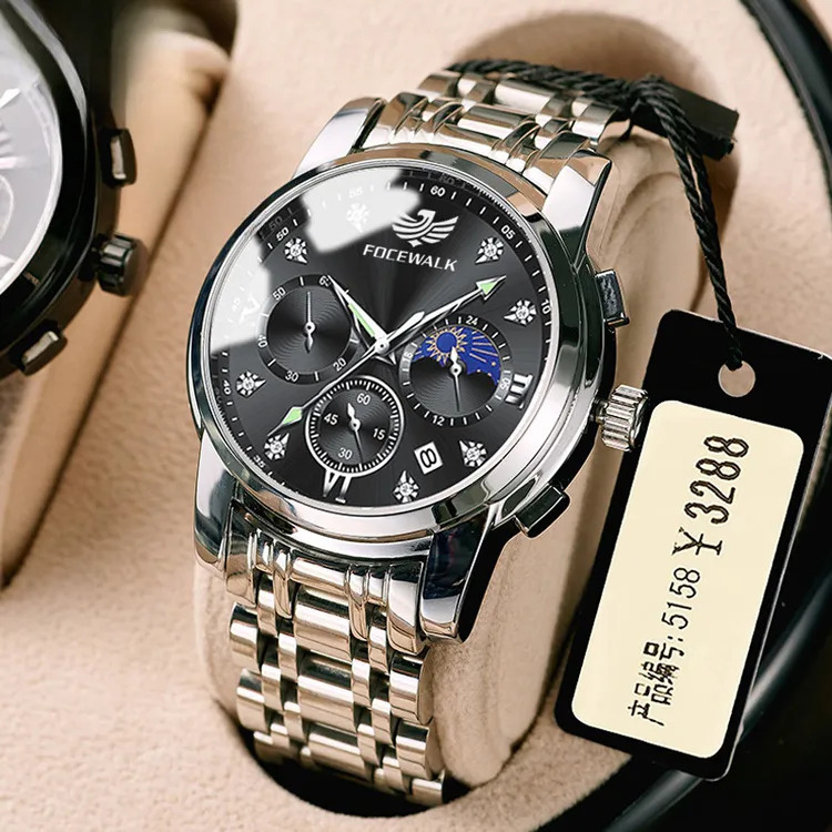 瑞士正品男士手表机械表2025新款时尚商务名牌中学生钢带腕表男款