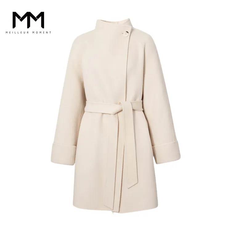 MM麦檬立领短款小个子羊绒羊毛呢大衣外套25秋冬新款5GA970781