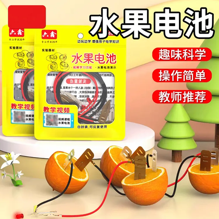 水果电池实验材料包物理实验套装器材铜片锌片中小学生科学制作
