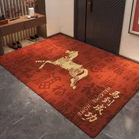 A167【80*120cm】马年硅藻泥入户门垫喜庆玄关厨房浴室防滑免洗地毯