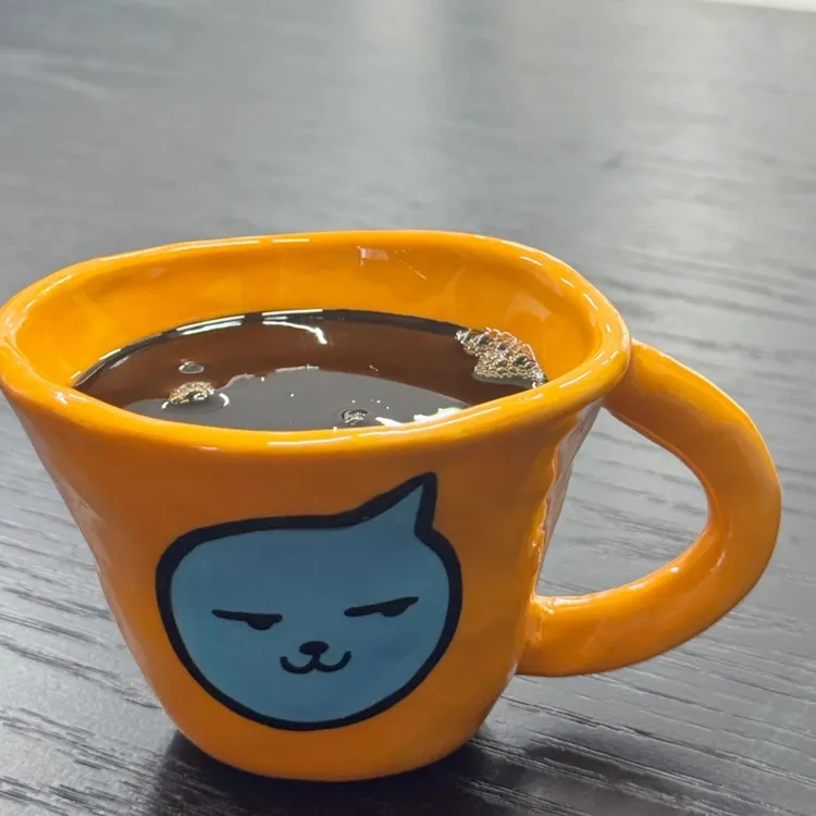小红书同款酷头杯可爱酷儿陶瓷马克杯卡通咖啡杯喝水杯子送礼物