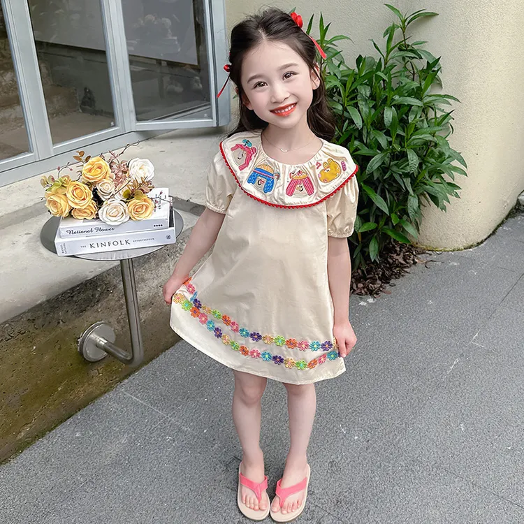5.5万人喜欢女童连衣裙夏季2025新款儿童洋气棉布短袖女宝宝时髦