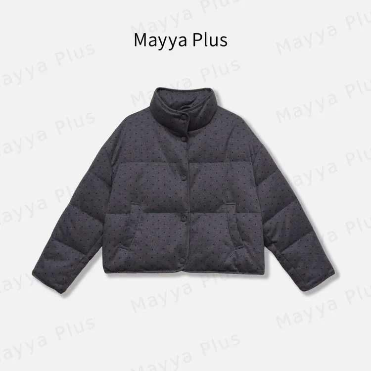 【温感泡泡】Mayya Plus麦芽定制波点百搭白鸭绒羽绒服外套32546908