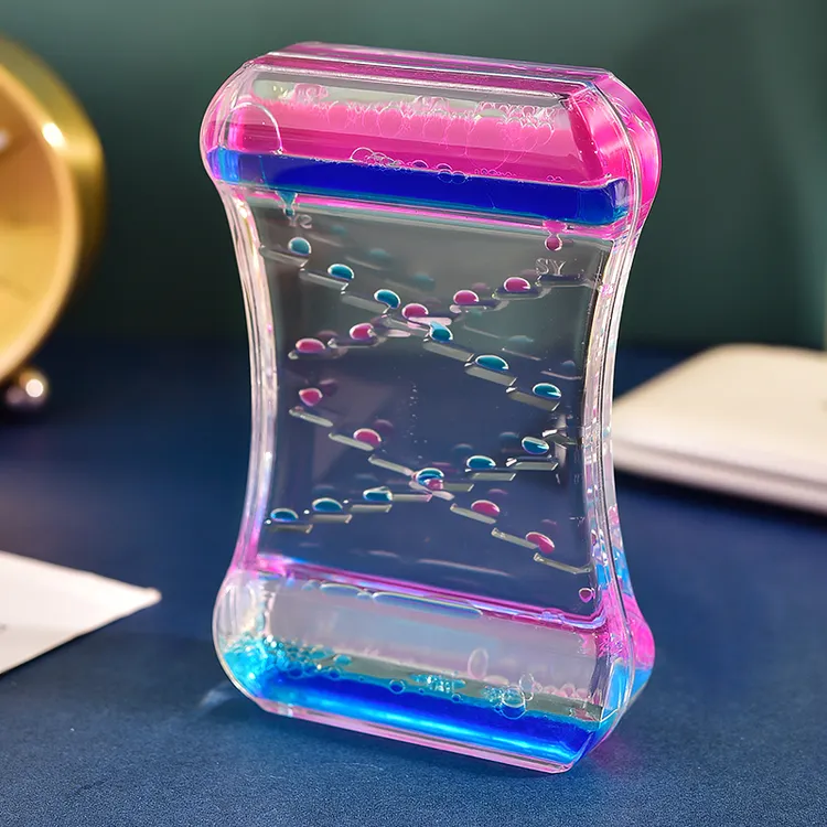 动感滑梯液体沙漏油漏解压玩具创意桌面摆件装饰学生生日毕业礼物