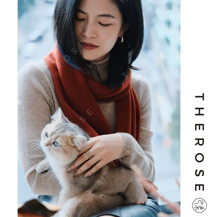 之柔【温暖力】极简纯色羊毛秋冬保暖百搭休闲女士围巾披肩166*24CM