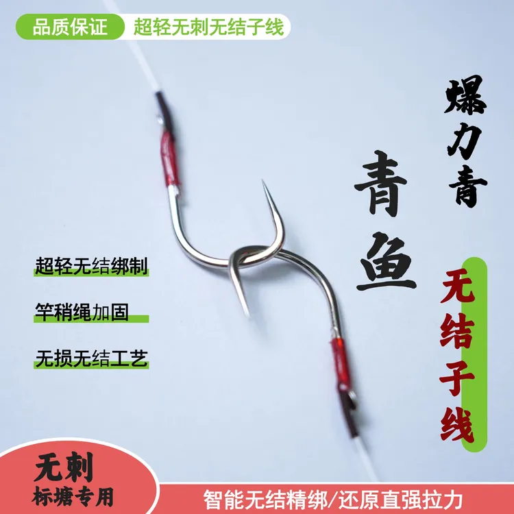 【高强穿透力】BKK无结子线无刺双钩青草鲢鳙成品大物黑坑正品大物