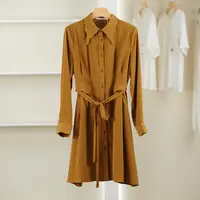 麦迪尚品【unbl】50905110 春季时尚花式领绑带连衣裙品牌女装