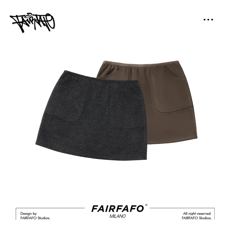 【双口袋简约半裙】QZBL5A174冬季舒适显腿长A版显瘦时尚百搭半裙