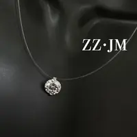 铜合金项链 （L孙俪同款鱼丝线一颗锆）一滴泪珠小众简约