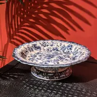 孤品 青花瓷摆盘装饰摆件
