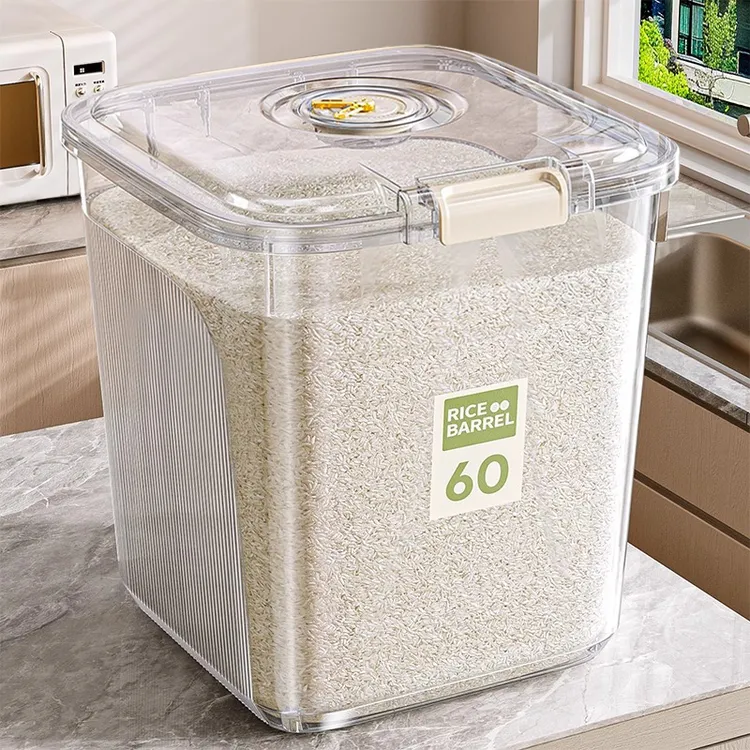 透明密封米桶面桶二合一家用厨房防虫防潮米缸面粉桶杂粮罐宠物粮
