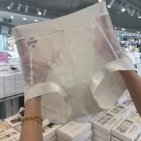 【3条装】4863莫代尔中高腰蕾丝提花舒适软糯女士内裤