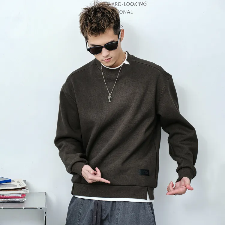 Aft studio【cleanfit 纯棉百搭】假两件圆领卫衣秋冬内搭打底上衣