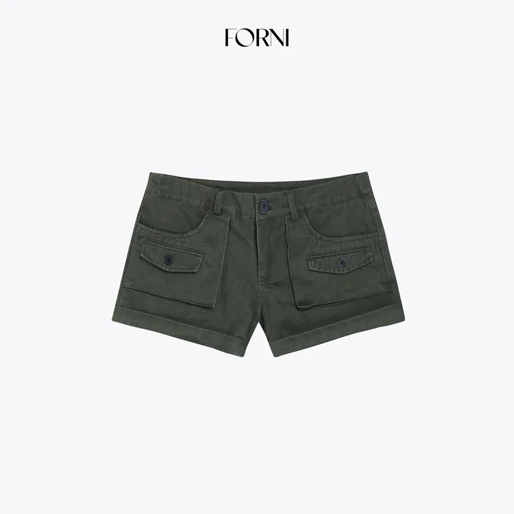 FORNI Hailey工装 美式辣妹风VTG大口袋低腰工装短裤