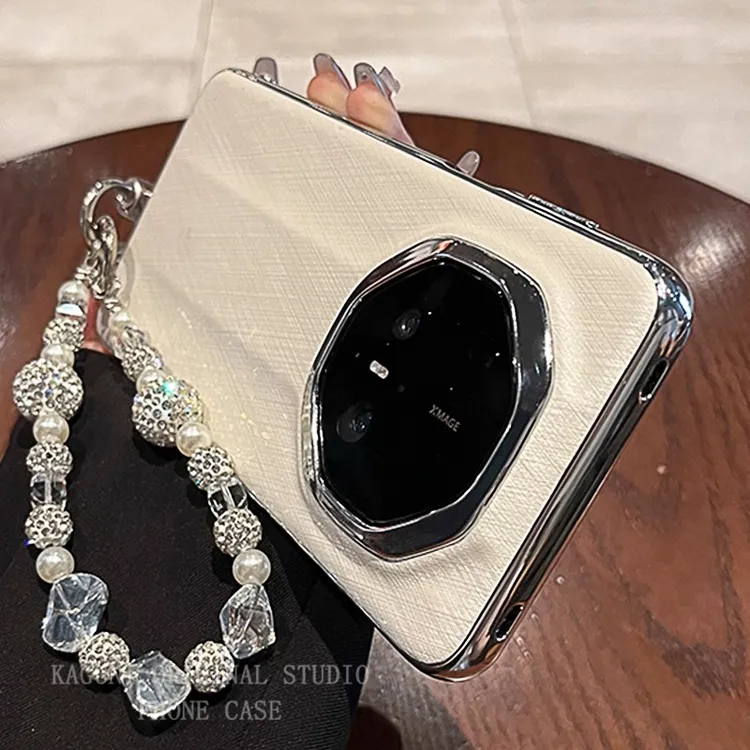 女名媛奢华闪钻珍珠手提链适用华为mate70rs非凡大师手机壳新款