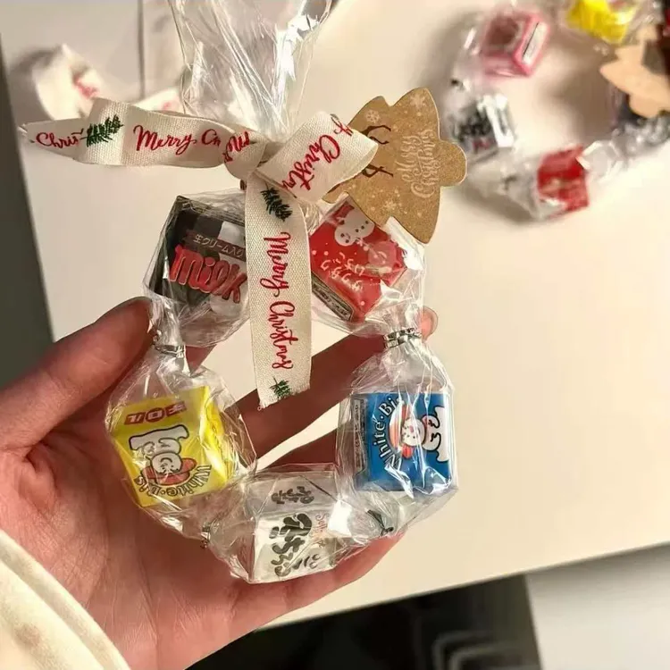 圣诞礼物手工DIY圣诞节送女朋友糖果手工包材料包巧克力包装袋