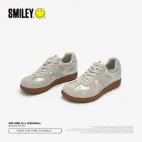 SMILEY笑脸黄歪头芒果头德训鞋丑萌复古女通勤潮流百搭平底休闲鞋