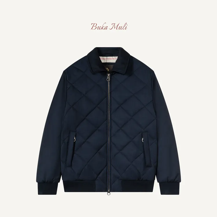 MULI LP冬款经典菱形飞行员夹克立领棉服外套保暖百搭款2823