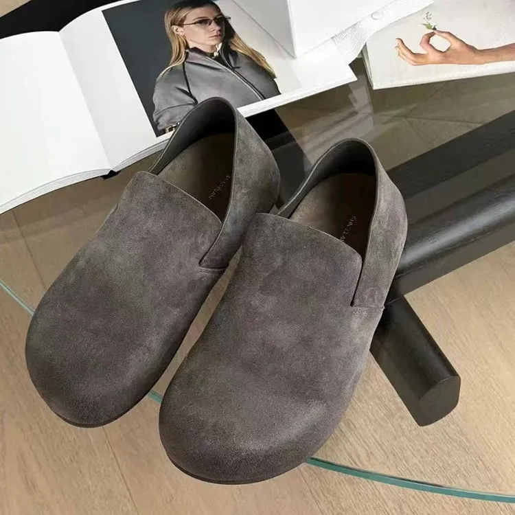 诗歌兰女鞋2025秋季新款百搭复古乐福鞋平底轻便休闲勃肯鞋单鞋潮