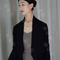 宽松型显瘦版百搭围领长袖开衫舞蹈服练功服