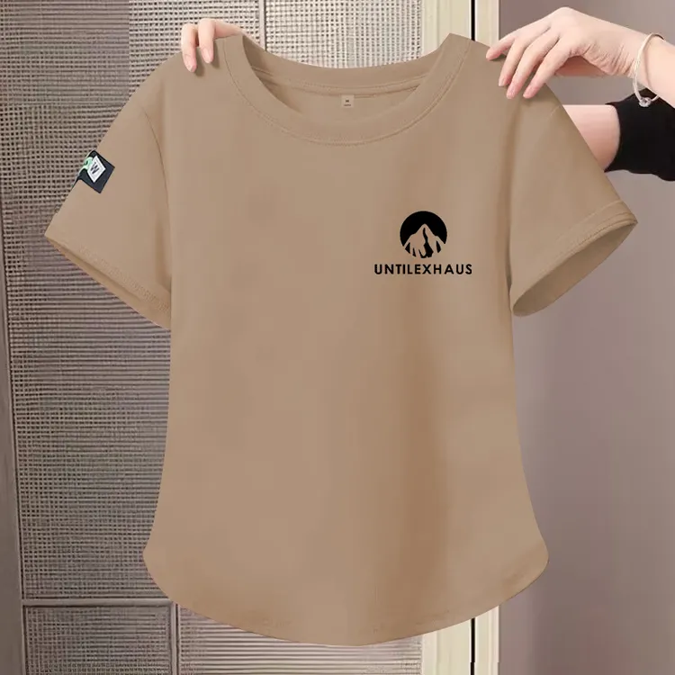 纯棉宽松圆领短袖T恤女夏季时尚新款韩版百搭显瘦简约体恤上衣女