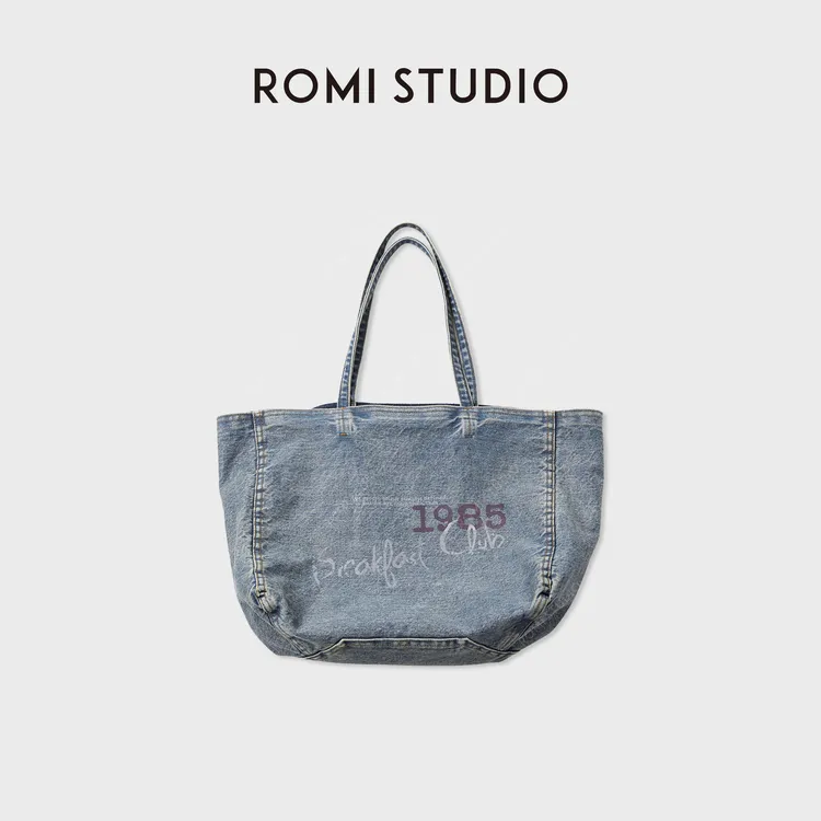 ROMI STUDIO 首饰袋 天然织物百搭牛仔托特手拎单肩包 RWCAP85800
