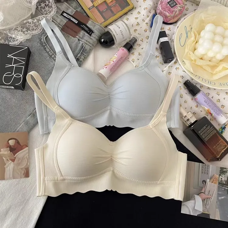 学生内衣女小胸聚拢无钢圈舒适透气薄款大学生高中生少女文胸