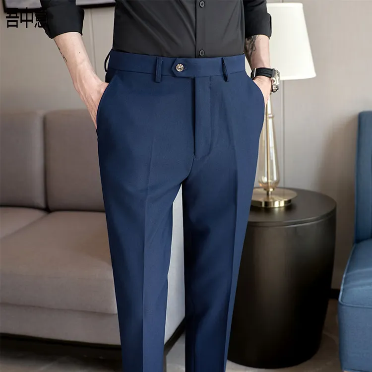 商务正装西裤男款爆款2025新款春秋时尚百搭高级感直筒垂感裤子男