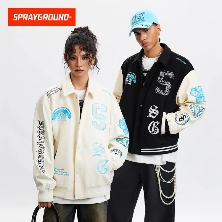 SPRAYGROUND鲨鱼嘴夹克美式休闲潮流秋季百搭宽松HD WE131107
