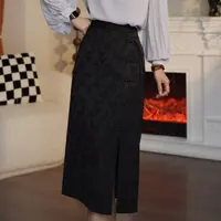 Q073春季爆款新中式国风修身半裙AT