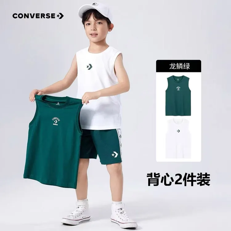 Converse匡威儿童夏季新款男童装无袖休闲2件装背心CNVB-2K-H844