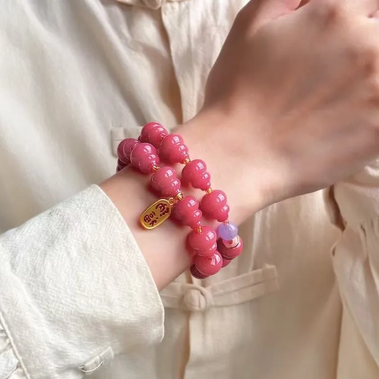 【堆金积玉】菩提手串菩提果女士佛珠文玩葫芦双圈