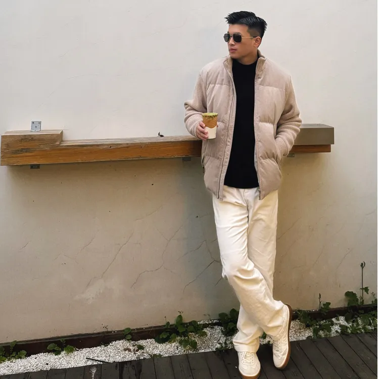 侃言•space杰*亚秋冬老钱风高定奢款90白鸭绒针织毛衣立领羽绒