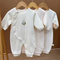 （稚蓓爱）新生儿婴幼儿秋冬薄棉蝴蝶衣连体衣纯棉无骨