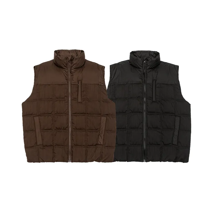 时尚男士简约轻薄冬季短款保暖百搭无袖立领户外男休闲羽绒马甲LP