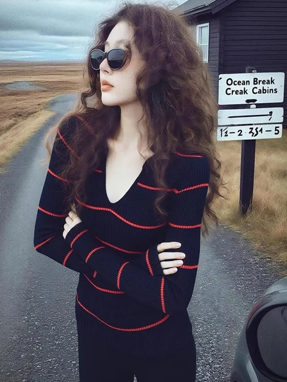 2025冬季法式独特别致绝小众不撞款高级感超好看洋气蕾丝针织衫女