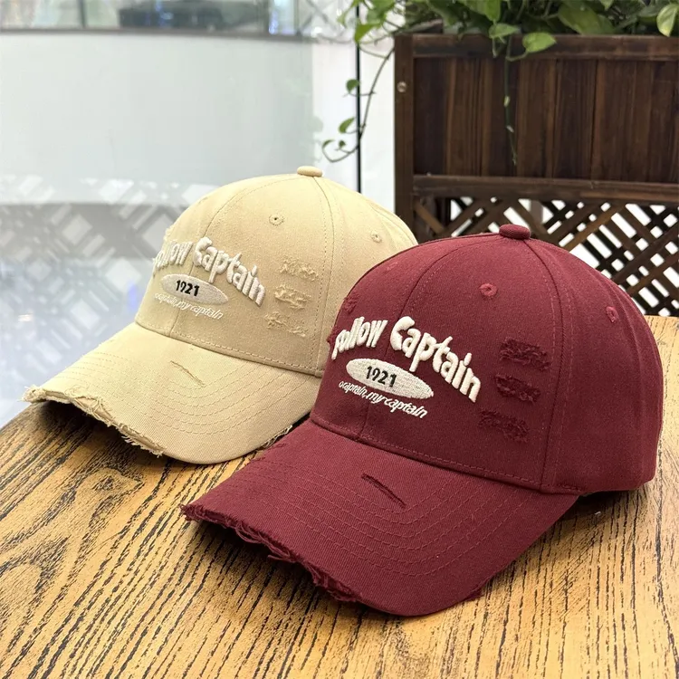 男女情侣春夏款硬顶字母机绣纯棉棒球帽休闲百搭时尚简约遮阳