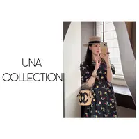 【吉满】韩代原版面料精梳棉黑底印花收腰公主连衣裙JM2682