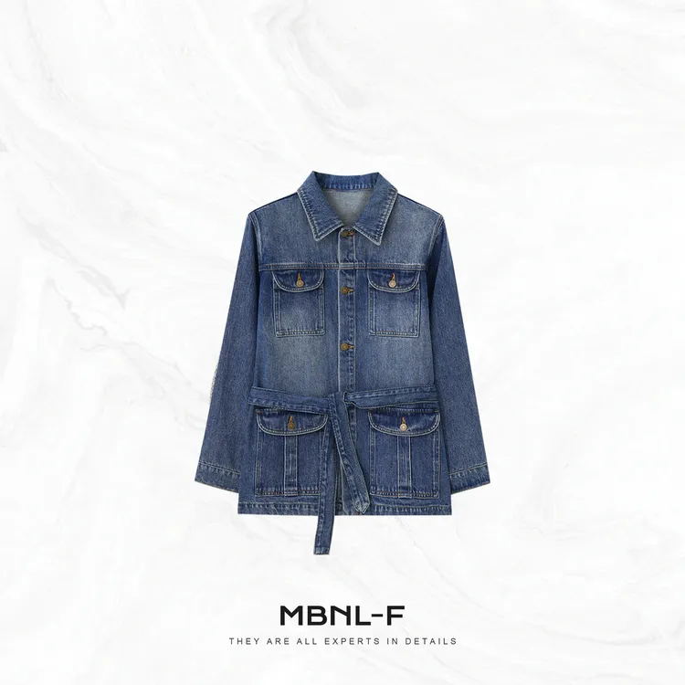 MBNL-F "瑞丽牛仔" 100%棉绒面定制洗水牛仔外套 秦磊XM-XWT5878