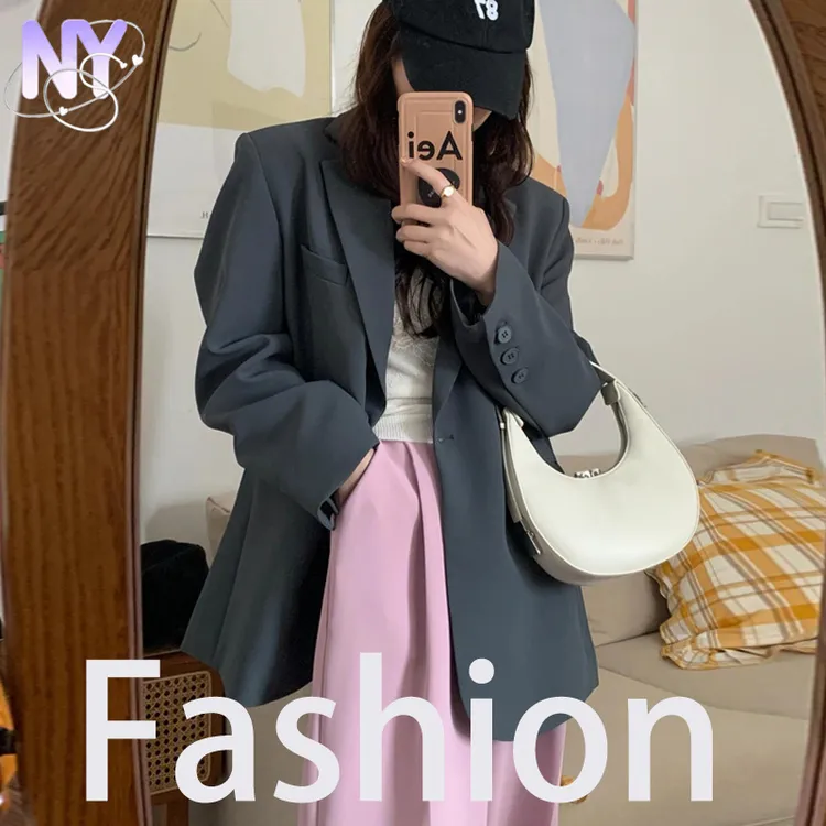 2025春秋高级设计感宽松西装有垫肩休闲小西装休闲西装女外套气质