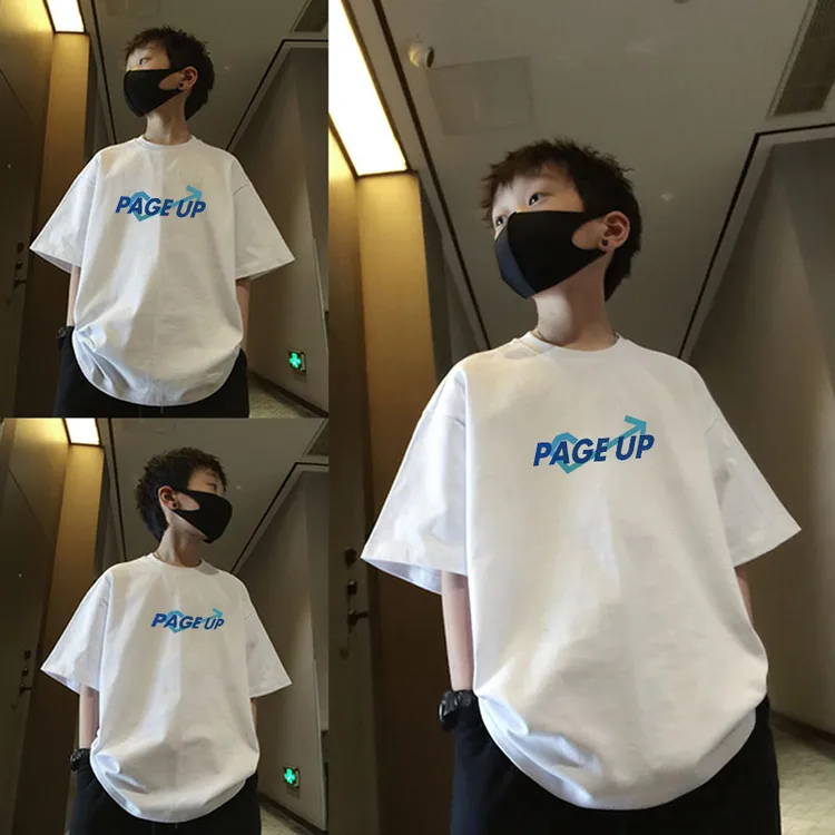 【清版不补】纯棉男童t恤短袖夏季儿童中洋气男孩上衣半袖夏装潮ins