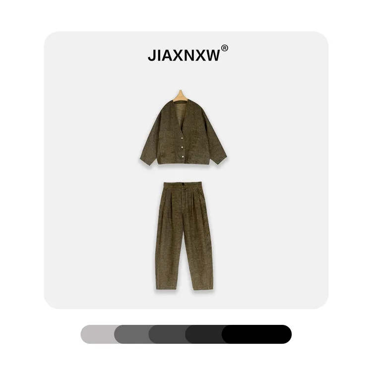 睿智老钱--甄奢亚麻调性不等式套装SY25674