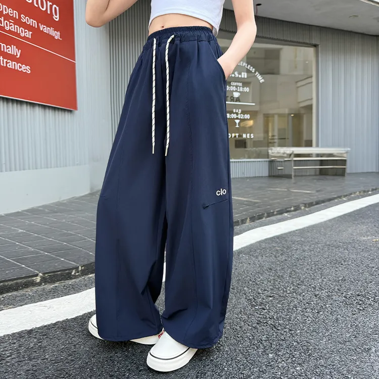 女童休闲裤夏季宽松薄款2025新款中大童6-12岁高级感夏装洋气裤子