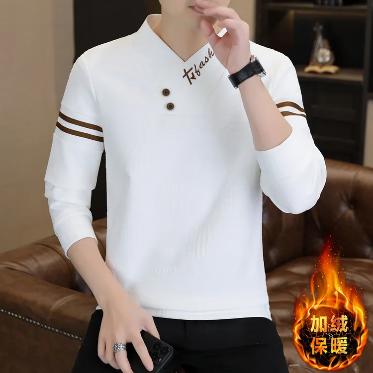 加绒加厚卫衣男士秋冬季新款保暖长袖打底衫男装潮流套头衫加绒卫