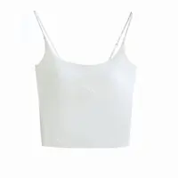 【WY】  美背~吊带可调节小背心内搭防走光带胸垫一体抹胸内衣夏季 
